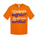 T-shirt bimbo Vuoi sapere un segreto? Sto per avere una sorellina!, idea  sorpresa per annunciare la seconda gravidanza!