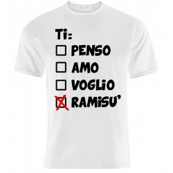 T-shirt uomo "Ti penso... ti amo... ti voglio... ti... ramisù"