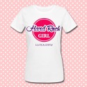 T-shirt donna "Hard Rock Girl" Hard Rock inspired, personalizzabile con il nome della tua città!