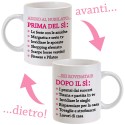 Tazza con stampa fronte / retro "Prima e Dopo il Sì..." idea regalo per la sposa, addio al nubilato