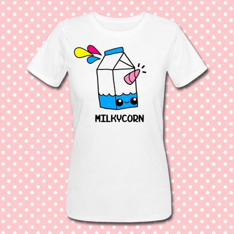 T-shirt donna "Milkycorn" latte unicorno kawaii