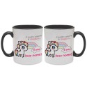 Set 2 tazze di coppia "Il nostro amore è magico" unicorno kawaii personalizzabili con i vostri nomi! 