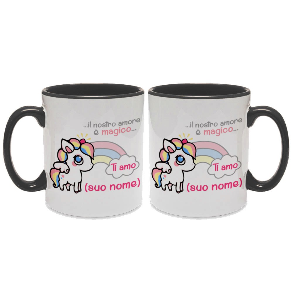 Tazza Personalizzata - UNICORNO CON TUO NOME - Idea Regalo