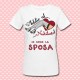 T-shirt donna Addio al Nubilato burlesque "Io sono la sposa", personalizzabile!