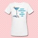 T-shirt per Addio al Nubilato, cocktail colorato Keep Drinking and Marry On (azzurro)