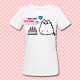 T-shirt donna "Non sono ciccione, sono morbidoso!" gatto grasso kawaii