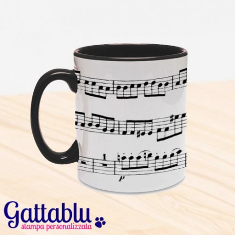 Tazza colorata con spartito musicale FULL PRINTED su tutta la tazza