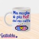 Tazza "Mia moglie è più hot del mio caffè", personalizzabile, idea regalo San Valentino