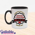 Tazza color "Original Vampire Blood Premium Quality", sangue di vampiro, nera