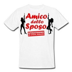 T-shirt uomo "Amico dello Sposo (sposatissimo)", addio al celibato!