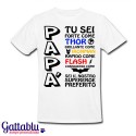 T-shirt uomo "Papà, il nostro supereroe preferito", idea regalo per la festa del papà