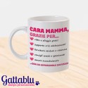 Tazza "Cara Mamma, grazie per..." idea regalo per la festa della mamma