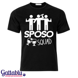 T-shirt uomo "Sposo Squad", squadra amici dello sposo, addio al celibato!