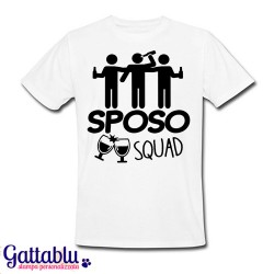 T-shirt uomo "Sposo Squad", squadra amici dello sposo, addio al celibato!