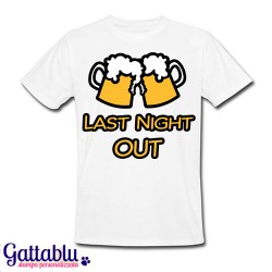 T-shirt uomo "Last Night Out", birre, addio al celibato!