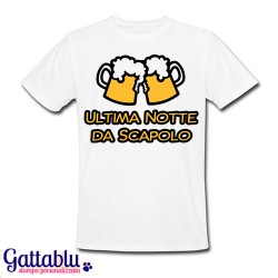 T-shirt uomo "Ultima notte da scapolo", birre, addio al celibato!