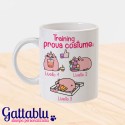 Tazza "Training prova costume" gatti ciccioni kawaii