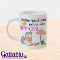 Tazza "Punterò sulla simpatia" unicorno ciccione kawaii