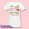 T-shirt donna "Addio al Nubilato di... PERSONALIZZABILE CON IL NOME DELLA SPOSA, fenicottero tropical