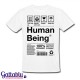 T-shirt uomo "100% Human Being"