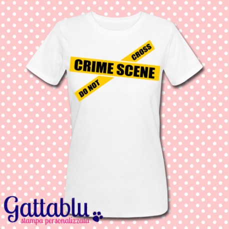 T-shirt donna "Crime Scene: do not cross"