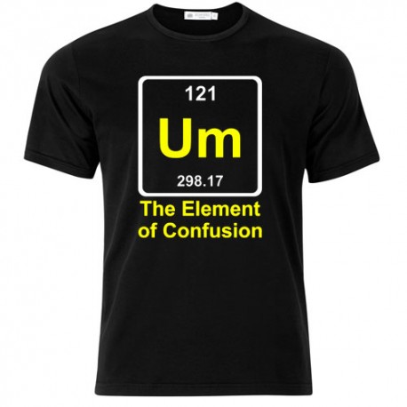 T-shirt uomo "UM: the element of confusion" tavola periodica divertente