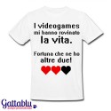 T-shirt uomo "I videogames mi hanno rovinato la vita... fortuna che ne ho altre due!"