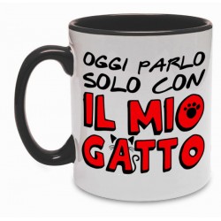 Tazza color "Oggi parlo solo con il mio gatto"