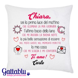 Federa per cuscino PERSONALIZZATA CON I VOSTRI NOMI, dedica d'amore San  Valentino, idea regalo da personalizzare!