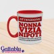 Tazza mug 11 oz color ATTENZIONE: NONNA VIZIA NIPOTI, idea regalo divertente per la Festa dei Nonni!