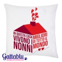 Federa per cuscino In questa casa vivono i nonni migliori del mondo! Idea regalo divertente per la Festa dei Nonni!