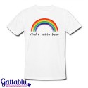 T-shirt uomo con stampa Andrà tutto bene! Arcobaleno, frasi motivazionali, felicità, ottimismo!