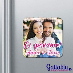 Calamita Ci Sposiamo, idea bomboniera matrimonio PERSONALIZZABILE con nomi e foto degli sposi!