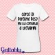 T-shirt donna Cerco di perdere peso ma lui continua a trovarmi! Idea regalo divertente tema dieta!