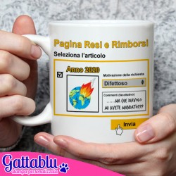 Tazza mug 11 oz Resi e Rimborsi: 2020 anno difettoso! Divertente, richiesta di reso per l'anno 2020!