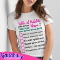 T-shirt donna Addio al Nubilato CON IL NOME DELLA SPOSA, lista PERSONALIZZABILE delle cose da fare prima di dire sì!