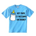 T-shirt bimbo Compagno di bevute di papà, biberon di latte divertente!