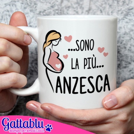 Tazza mug 11 oz Sono la più Panzesca, idea regalo divertente per gravidanza!