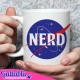 Tazza mug 11 oz NERD, logo Nasa inspired divertente!