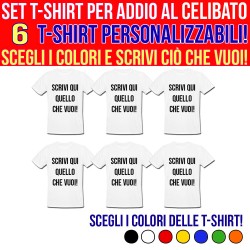 Pacchetto 6 t-shirt Addio al Celibato con stampa PERSONALIZZABILE COME DESIDERI!