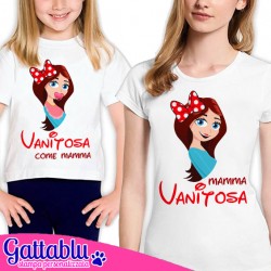 Coppia di t-shirt madre e figlia Mamma Vanitosa, vanitosa come mamma! 