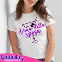 T-shirt donna Amica della sposa Neon Drink, per festa di Addio al Nubilato, amiche della sposa!