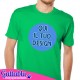 T-shirt uomo CON STAMPA PERSONALIZZABILE, stampa il tuo logo o il tuo design! Colore verde.