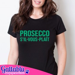 T-shirt donna Prosecco S'il-Vous-Plaît - French Kiss Collection - black version