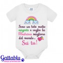 Body neonato, bimbo e bimba, Sono un bebè molto esigente e voglio la madrina migliore del mondo, sei tu! Battesimo!