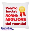 Federa per cuscino Premio speciale Nonna migliore del mondo, idea regalo per la festa dei nonni!