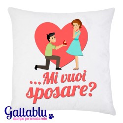 Federa per cuscino Mi Vuoi sposare? Sorpresa proposta Matrimonio, Fidanzamento!