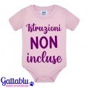 Body bodino neonata bimba Istruzioni non incluse, idea regalo divertente per nascita!