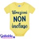 Body bodino neonato bimbo e bimba Istruzioni non incluse, idea regalo divertente per nascita! Giallo!