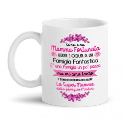 Tazza mug 11 oz Sono una mamma fortunata personalizzata con nome della  famiglia! Idea regalo, festa